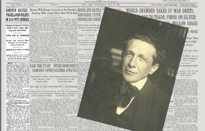  1931/Kur Ajnshtajn protestonte për vrasjen e albanologut në The New York Times”
