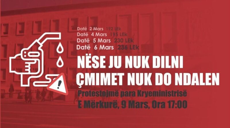  Qytetarët protestojnë nesër në Tiranë kundër rritjes së çmimeve