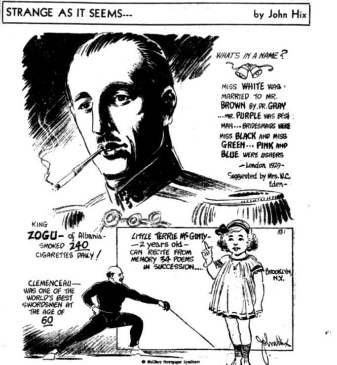 Burimi : Mid–West Free Press, e premte, 16 janar 1931, f.4
