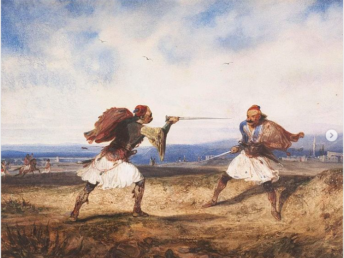  “Dyluftim shqiptar” nga Aleksandër Gabriel Dekamps (viti 1828)