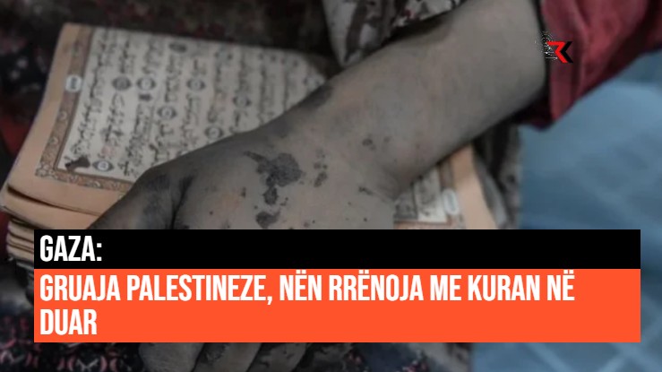  Gruaja palestineze, nën rrënoja me Kuran në duar