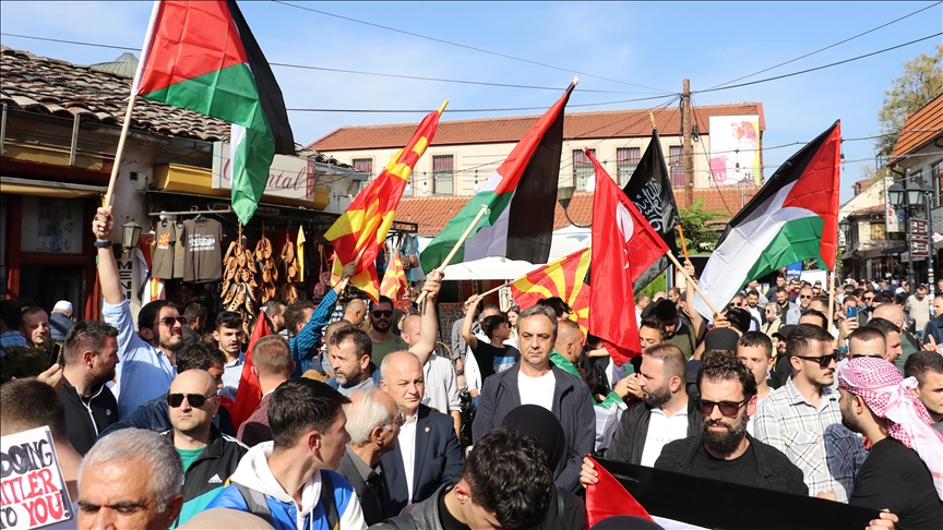  Shkup, mbahet protestë në mbështetje të Palestinës