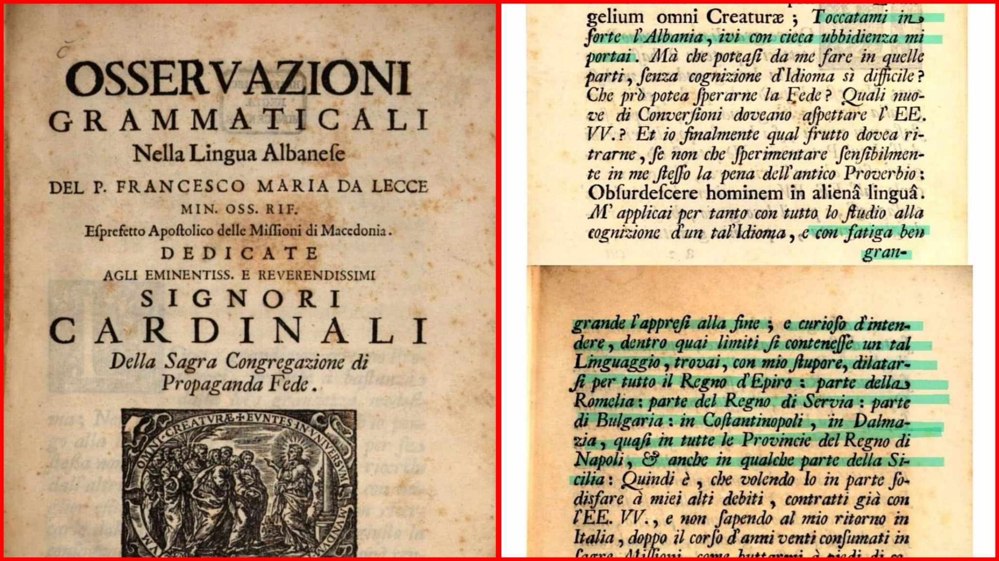  Deri ku flitej gjuha shqipe : Shkruar nga një prift i Vatikanit dhe publikuar ne 1716 / Dokumente
