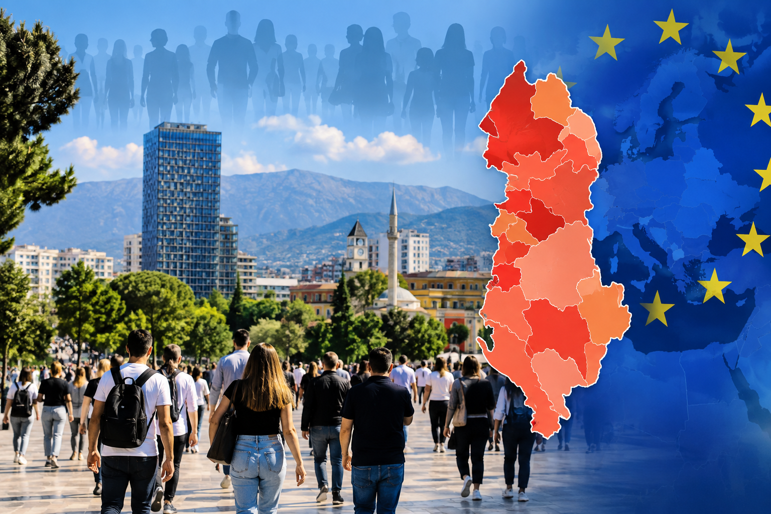  Tirana kalon mesataren e BE-së për popullsinë në moshë pune